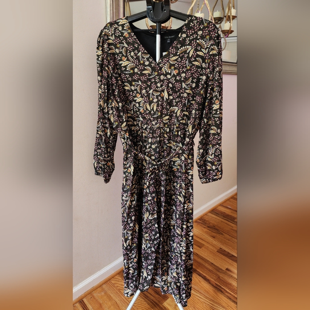 NWT: Lane Bryant Multicolor Floral Long Sleeve Dress